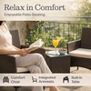 image:imageOutdoor Patio Furniture Set  3Piece Rattan Seating Combo with 2 Cushioned Chairs and Table for Deck or Front Porch Furniture by Lavish Home Brown