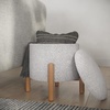 image:imageRound Sherpa Storage Ottoman Pouf with Removable Lid  Plush Couch Footrest amp Hidden Organizer for Small Spaces Dorm or Living Room by Lavish Home WhiteGrey