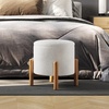 image:imageRound Sherpa Storage Ottoman Pouf with Removable Lid  Plush Couch Footrest amp Hidden Organizer for Small Spaces Dorm or Living Room by Lavish Home WhiteWhite