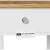 image:imageSide Table  Small Night Stand with Drawer and Open Storage Shelf  Traditional Style Bedroom or Living Room Furniture  Use as Bedside Table or End Table by Lavish Home WhiteSingle Table