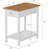 image:imageSide Table  Small Night Stand with Drawer and Open Storage Shelf  Traditional Style Bedroom or Living Room Furniture  Use as Bedside Table or End Table by Lavish Home WhiteSingle Table