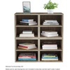 image:imageStackable Cube End Table  Contemporary Minimalist Modular Accent Piece with 2 Shelves for Bedroom Living Room or Office by Lavish Home Gray