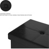 image:imageStorage Ottoman  30Inch Folding Faux Leather Footrest Linen Chest or Bench with Removable Bin for Living Room or Bedroom by Lavish Home BlackBlack