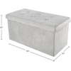 image:imageStorage Ottoman  Velvet Tufted Footrest Linen Chest or Storage Organizer with Removable Lid for Bedroom Living Room or Dorm by Lavish Home GrayRectangular