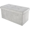 image:imageStorage Ottoman  Velvet Tufted Footrest Linen Chest or Storage Organizer with Removable Lid for Bedroom Living Room or Dorm by Lavish Home GrayRectangular