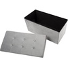 image:imageStorage Ottoman  Velvet Tufted Footrest Linen Chest or Storage Organizer with Removable Lid for Bedroom Living Room or Dorm by Lavish Home GrayRectangular
