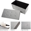 image:imageStorage Ottoman  Velvet Tufted Footrest Linen Chest or Storage Organizer with Removable Lid for Bedroom Living Room or Dorm by Lavish Home GrayRectangular