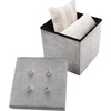 image:imageStorage Ottoman  Velvet Tufted Footrest Linen Chest or Storage Organizer with Removable Lid for Bedroom Living Room or Dorm by Lavish Home GraySquare