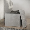 image:imageStorage Ottoman  Velvet Tufted Footrest Linen Chest or Storage Organizer with Removable Lid for Bedroom Living Room or Dorm by Lavish Home GraySquare