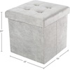 image:imageStorage Ottoman  Velvet Tufted Footrest Linen Chest or Storage Organizer with Removable Lid for Bedroom Living Room or Dorm by Lavish Home GraySquare