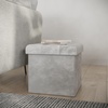 image:imageStorage Ottoman  Velvet Tufted Footrest Linen Chest or Storage Organizer with Removable Lid for Bedroom Living Room or Dorm by Lavish Home GraySquare