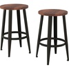 image:imageHome Lavish Counter Height StoolsBackless Kitchen or Dining Room Metal Base Wood Seat Modern Farmhouse Accent Furniture Set of 2