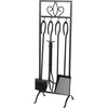 image:imageLavish Home 5Piece Fireplace Tools Set  Fire Tools for Fire Places Fire Pits and Woodstoves  IndoorOutdoor Fireplace Accessories with Poker Tongs Brush Shovel and Stand BlackBlack