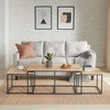 image:imageLavish Home Coffee Table Set WalnutBlack 3PieceSet 4120Set of 3