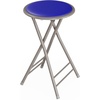 image:imageLavish Home Folding Stool with Padded Backless Seat Blue 24 Inch