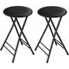 image:imageLavish Home Folding Stool with Padded Backless Seat Set of 2 Black 24Black