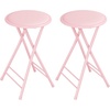 image:imageLavish Home Folding Stool with Padded Backless Seat Set of 2 Black 24Pink
