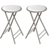 image:imageLavish Home Folding Stool with Padded Backless Seat Set of 2 White 24