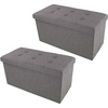 image:imageLavish Home Folding Storage Ottoman Bench Beige 30Dark Gray
