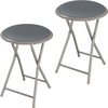 image:imageLavish Home Portable Folding Stool with Backless Seat Blue 18 InchGrey