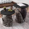 image:imageLavish Home Round End Tables  Nesting Tables Set of 2 BlackBlack