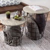 image:imageLavish Home Round End Tables  Nesting Tables Set of 2 BlackGrey
