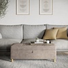 image:imageLavish Home Storage Ottoman  Tweed Polyester Footrest or Bench Organizer with Lift Top for Bedroom Living Room or Entryway GrayGray Suede