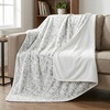 image:imageLavish Home Waterproof Blanket for Bed Couch Car Snow Leopard 60x80WhiteGrey