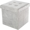 image:imageStorage Ottoman  Velvet Tufted Footrest Linen Chest or Storage Organizer with Removable Lid for Bedroom Living Room or Dorm by Lavish Home GraySquare