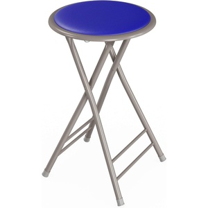 image:imageLavish Home Folding Stool with Padded Backless Seat Blue 24 Inch