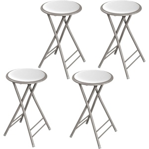 image:imageLavish Home Folding Stool with Padded Backless Seat Set of 2 Black 24White