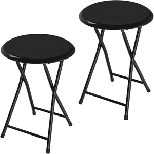 image:imageLavish Home Portable Folding Stool with Backless Seat Blue 18 InchBlack