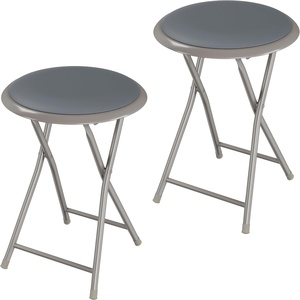 image:imageLavish Home Portable Folding Stool with Backless Seat Blue 18 InchGrey