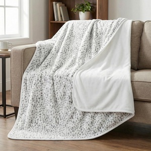image:imageLavish Home Waterproof Blanket for Bed Couch Car Snow Leopard 60x80WhiteGrey