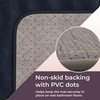image:image2 Piece Bathroom Rug Set  32x20 Inch and 23x17 Inch Memory Foam Bath Mats with Textured Wave Print for Stylish Bathroom Decor  Bath Rugs Non Slip Washable Bathmats by Lavish Home BlackBlack