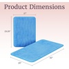 image:image2 Piece Bathroom Rug Set  32x20 Inch and 23x17 Inch Memory Foam Bath Mats with Textured Wave Print for Stylish Bathroom Decor  Bath Rugs Non Slip Washable Bathmats by Lavish Home BlackBlue