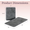 image:image2 Piece Bathroom Rug Set  32x20 Inch and 23x17 Inch Memory Foam Bath Mats with Textured Wave Print for Stylish Bathroom Decor  Bath Rugs Non Slip Washable Bathmats by Lavish Home BlackPlatinum
