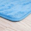 image:image2 Piece Bathroom Rug Set  32x20 Inch and 23x17 Inch Memory Foam Bath Mats with Textured Wave Print for Stylish Bathroom Decor  Bath Rugs Non Slip Washable Bathmats by Lavish Home BlackBlue