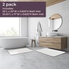 image:image2 Piece Bathroom Rug Set  32x20 Inch and 23x17 Inch Memory Foam Bath Mats with Textured Wave Print for Stylish Bathroom Decor  Bath Rugs Non Slip Washable Bathmats by Lavish Home BlackWhite