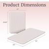 image:image2 Piece Bathroom Rug Set  32x20 Inch and 23x17 Inch Memory Foam Bath Mats with Textured Wave Print for Stylish Bathroom Decor  Bath Rugs Non Slip Washable Bathmats by Lavish Home BlackIvory