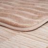 image:image2 Piece Bathroom Rug Set  32x20 Inch and 23x17 Inch Memory Foam Bath Mats with Textured Wave Print for Stylish Bathroom Decor  Bath Rugs Non Slip Washable Bathmats by Lavish Home BlackTaupe