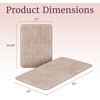 image:image2 Piece Bathroom Rug Set  32x20 Inch and 23x17 Inch Memory Foam Bath Mats with Textured Wave Print for Stylish Bathroom Decor  Bath Rugs Non Slip Washable Bathmats by Lavish Home BlackTaupe
