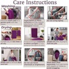 image:image2 Piece Bathroom Rug Set  32x21 Inch and 24x17 Inch Memory Foam Bath Mats with Chenille Shag Top for Stylish Bathroom Decor  Machine Washable Bath Rugs Set of 2 by Lavish Home Purple