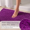 image:image2 Piece Bathroom Rug Set  32x21 Inch and 24x17 Inch Memory Foam Bath Mats with Chenille Shag Top for Stylish Bathroom Decor  Machine Washable Bath Rugs Set of 2 by Lavish Home Purple