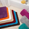 image:image2 Piece Bathroom Rug Set  32x21 Inch and 24x17 Inch Memory Foam Bath Mats with Chenille Shag Top for Stylish Bathroom Decor  Machine Washable Bath Rugs Set of 2 by Lavish Home Pink