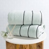 image:image2Piece Bath Towel Set  Quick Dry Large 34x68in Bath Towels for Shower Gym Spa and Dorm Room  100 Cotton Main or Guest Bathroom Essentials  Highly Absorbent Bath Sheets by Lavish Home BlackSeafoam and Black
