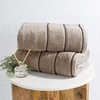 image:image2Piece Bath Towel Set  Quick Dry Large 34x68in Bath Towels for Shower Gym Spa and Dorm Room  100 Cotton Main or Guest Bathroom Essentials  Highly Absorbent Bath Sheets by Lavish Home BlackTaupe and Black