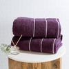 image:image2Piece Bath Towel Set  Quick Dry Large 34x68in Bath Towels for Shower Gym Spa and Dorm Room  100 Cotton Main or Guest Bathroom Essentials  Highly Absorbent Bath Sheets by Lavish Home BlackEggplant and Black
