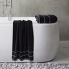image:image2Piece Bath Towel Set  Quick Dry Large 34x68in Bath Towels for Shower Gym Spa and Dorm Room  100 Cotton Main or Guest Bathroom Essentials  Highly Absorbent Bath Sheets by Lavish Home BlackBlack and White