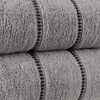 image:image2Piece Bath Towel Set  Quick Dry Large 34x68in Bath Towels for Shower Gym Spa and Dorm Room  100 Cotton Main or Guest Bathroom Essentials  Highly Absorbent Bath Sheets by Lavish Home BlackSilver and Black